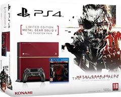 Playstation 4 Console, 500GB Metal Gear Red LE (No Game), Boxed